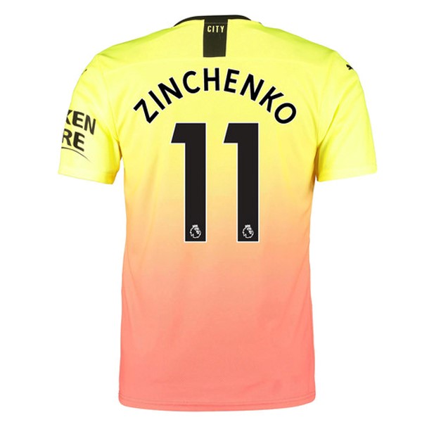 Camiseta Manchester City NO.11 Zinchenko 3ª 2019-2020 Naranja